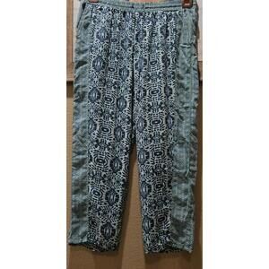 Michael Stars Jordy Bohemian Women Teal Casual Pants L  EUC